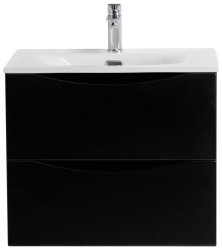 Тумба под раковину BelBagno Marino-Cer-Mini MARINO-CER-MINI-700-2C-SO-NL-P 69,6x39 подвесная, черный глянцевый