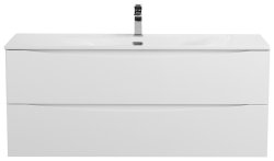 Тумба под раковину BelBagno Marino-Cer-N MARINO-CER-N-1200-2C-SO-BL-P 119,6x45,5 подвесная, белый глянцевый