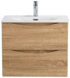 Тумба под раковину BelBagno Marino-Cer-N MARINO-CER-N-600-2C-SO-WO-P 59,6x45,5 подвесная, белый дуб