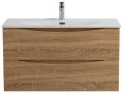 Тумба под раковину BelBagno Marino-Cer-N MARINO-CER-N-900-2C-SO-WO-P 89,6x45,5 подвесная, белый дуб