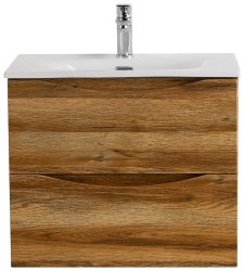 Тумба под раковину BelBagno Marino-Cer-N MARINO-CER-N-600-2C-SO-RR-P 59,6x45,5 подвесная, дуб фактурный