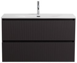Тумба под раковину BelBagno Uno-Mini UNO-MINI-1000-2C-SO-GSO 100x39,5 подвесная, темно-серый матовый