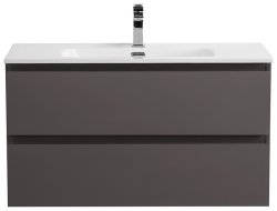 Тумба под раковину BelBagno Kraft KRAFT-900-2C-SO-GSO 90x45,5 подвесная, темно-серый матовый
