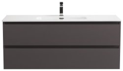 Тумба под раковину BelBagno Kraft KRAFT-1200-2C-SO-GSO 120x45,5 подвесная, темно-серый матовый