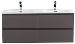 Тумба под раковину BelBagno Kraft KRAFT-1200-4C-SO-GSO 120x45,5 подвесная, темно-серый матовый