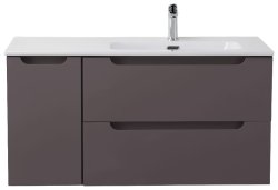 Тумба под раковину BelBagno Etna ETNA-1000-2C-1A-SO-GSO-R 100x45,5 подвесная, темно-серый матовый