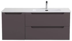 Тумба под раковину BelBagno Etna ETNA-1200-2C-1A-SO-GSO-R 120x45,5 подвесная, темно-серый матовый