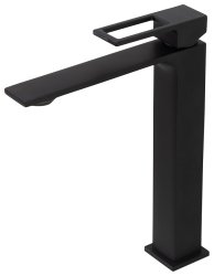 Смеситель для раковины BelBagno Luce LUC-LMC-NERO-W0 высокий, черный матовый