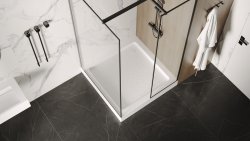 Душевой поддон Abber AD3D100 100x100 квадратный, акриловый, белый