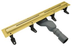 Душевой лоток Cezares LUX LUX-LD-60-BORO 60 см, золото брашированное