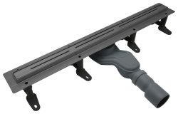 Душевой лоток Cezares LUX LUX-LD-80-GM 80 см, оружейная сталь