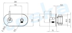 Гигиенический душ TESKA Alia BTK6600 со смесителем, хром