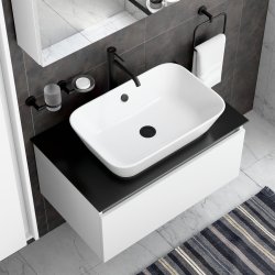 Смеситель для раковины VitrA Minimax Round A4353436EXP высокий, черный матовый