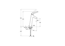 Смеситель для раковины VitrA Flow Soft A42301EXP высокий, хром