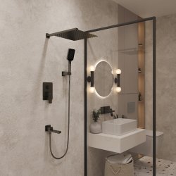Душевая система OLIVEEKA D OL-939003-BGM встраиваемая, матовый оружейный металл