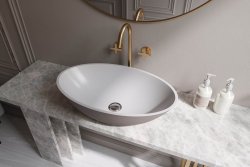Раковина HOLBI DIONE 59x35, окраска по RAL снаружи