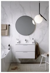 Зеркало Aqwella РМ RM0208BLK 80x80, черный