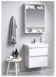 Зеркальный шкаф Aqwella Сити SIT0406DK 60x80, дерево светлое