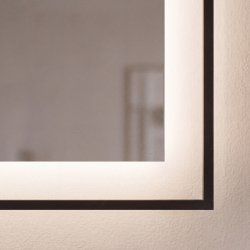Зеркало с подсветкой Jorno Матера LED-00003252 80x100, черный