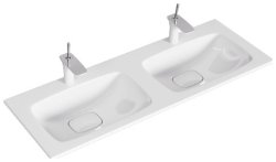 Тумба с раковиной Aqwella Акцент ACC0112W 122x45 подвесная, белый