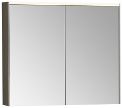 Зеркальный шкаф с подсветкой VitrA Core 66911 82x69, брашированный хром