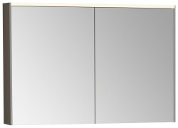 Зеркальный шкаф с подсветкой VitrA Core 66912 102x69, брашированный хром