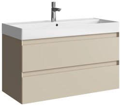 Тумба с раковиной Aqwella Геометрия GE01102MD 100x45 подвесная, морская дюна
