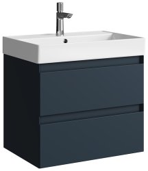 Тумба с раковиной Aqwella Геометрия GE01652GRM 65x47 подвесная, серый