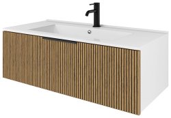 Тумба под раковину ZOV Кито K100BT 99x43 подвесная, белый/Тростник