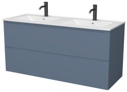 Тумба под раковину ZOV Дион D120S 119x45 подвесная, серо-синий