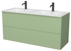 Тумба под раковину ZOV Дион D120F 119x45 подвесная, фисташковый
