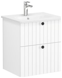 Тумба с раковиной VitrA Root Groove 69415 56x45 подвесная, матовый белый