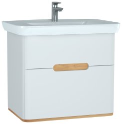 Тумба с раковиной VitrA Sento 60824 70x44 подвесная, матовый белый