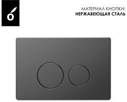 Кнопка смыва для инсталляции OLIVEEKA OL-R22-BGM, матовый оружейный металл