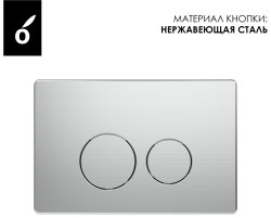 Кнопка смыва для инсталляции OLIVEEKA OL-R22-BN, никель матовый