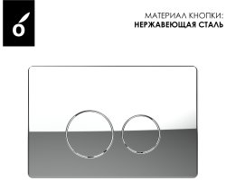 Кнопка смыва для инсталляции OLIVEEKA OL-R22-CR, хром