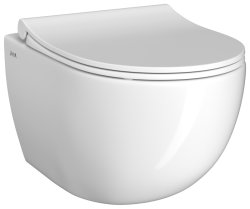 Комплект унитаза с инсталляцией VitrA Sento 9830B003-7212: подвесной унитаз, сиденье, кнопка смыва