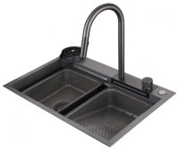 Кухонная мойка ABBER Wasser kreis AF2194NG 68x46 стальная, оружейная сталь