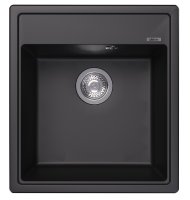 Кухонная мойка ABBER Quarz AQ2901B 46x51 из кварцевого композита, черный