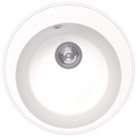 Кухонная мойка Dr. Gans Пион 25.130.B0480.401 48x48 из искусственного камня, белый