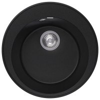 Кухонная мойка Dr. Gans Пион 25.130.B0480.407 48x48 из искусственного камня, черный