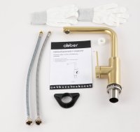 Смеситель для кухни ABBER Emotion 316 AF8814BG, золото брашированное