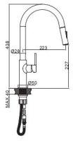 Смеситель для кухни AQG Sort 05SOR510CR, хром