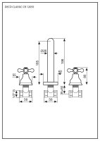 Смеситель для кухни Emmevi Deco classic 12055/BO, белый-золото