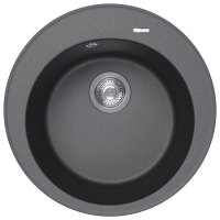 Кухонная мойка Florentina Никосия 20.135.B0510.102 51x51 из кварцевого композита, черный