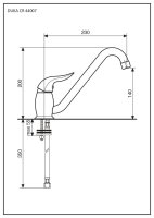 Смеситель для кухни Emmevi Duka 44007/BR, бронза