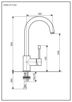 Смеситель для кухни Emmevi Eden 71047/CR, хром