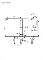 Смеситель для кухни Emmevi Nefer 77007CR/B, хром/белый