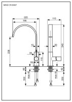 Смеситель для кухни Emmevi Minu 83007/CR, хром