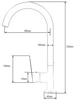 Смеситель для кухни ESKO Calcutta CALC519W, белый